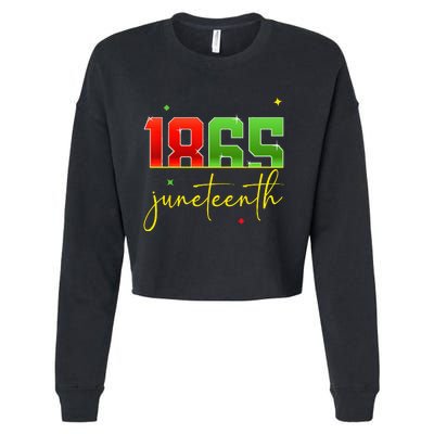 Junenth 1865 Black Freedom History Month African American Cropped Pullover Crew