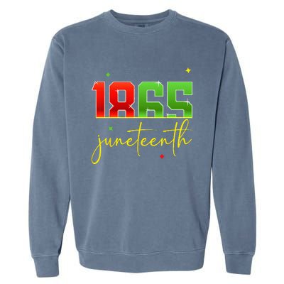 Junenth 1865 Black Freedom History Month African American Garment-Dyed Sweatshirt