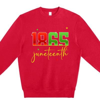 Junenth 1865 Black Freedom History Month African American Premium Crewneck Sweatshirt