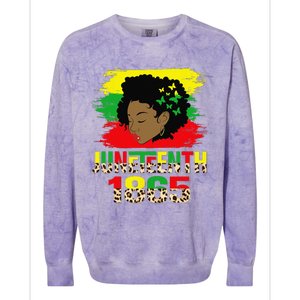 Juneteenth 1865 Black History Month Black African Afro  Colorblast Crewneck Sweatshirt