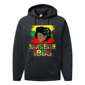 Juneteenth 1865 Black History Month Black African Afro  Performance Fleece Hoodie