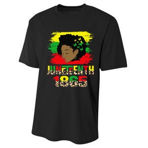 Juneteenth 1865 Black History Month Black African Afro  Performance Sprint T-Shirt