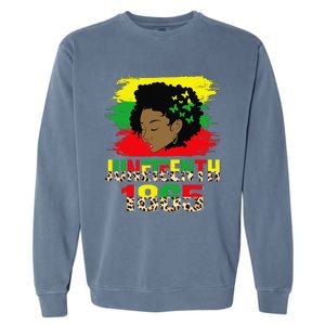 Juneteenth 1865 Black History Month Black African Afro  Garment-Dyed Sweatshirt