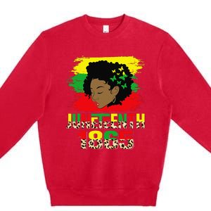 Juneteenth 1865 Black History Month Black African Afro  Premium Crewneck Sweatshirt