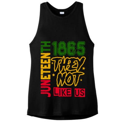 Juneteenth 1865 Black History Month They Not Like Us Ladies PosiCharge Tri-Blend Wicking Tank
