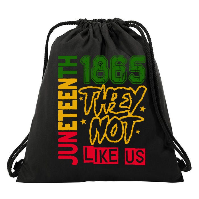 Juneteenth 1865 Black History Month They Not Like Us Drawstring Bag