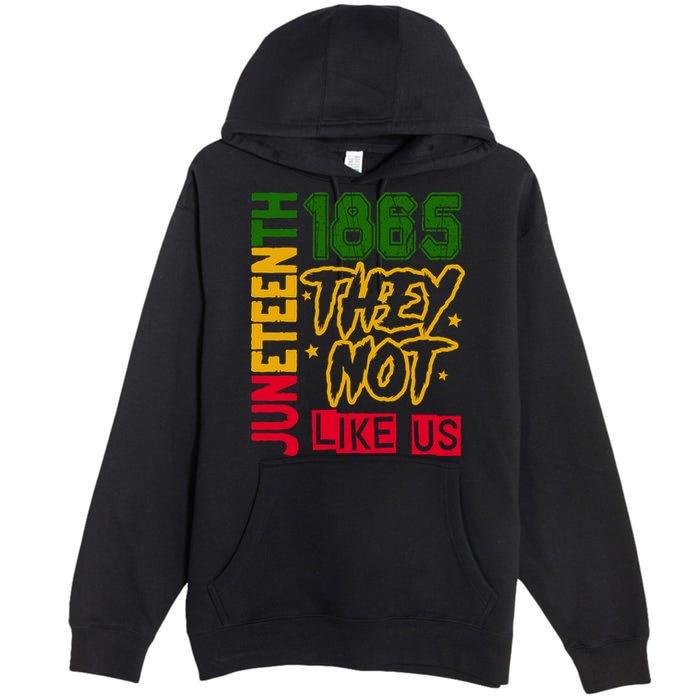 Juneteenth 1865 Black History Month They Not Like Us Premium Pullover Hoodie