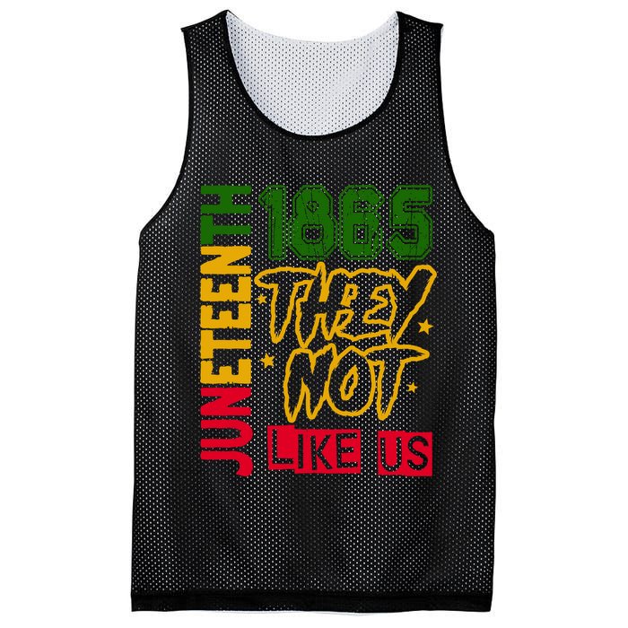 Juneteenth 1865 Black History Month They Not Like Us Mesh Reversible Basketball Jersey Tank