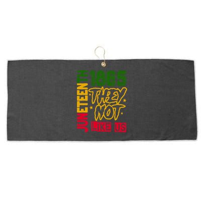 Juneteenth 1865 Black History Month They Not Like Us Large Microfiber Waffle Golf Towel