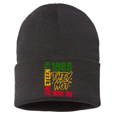 Juneteenth 1865 Black History Month They Not Like Us Sustainable Knit Beanie