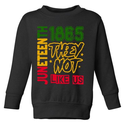 Juneteenth 1865 Black History Month They Not Like Us Toddler Sweatshirt