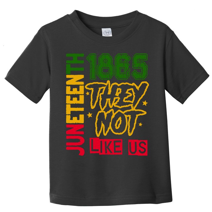 Juneteenth 1865 Black History Month They Not Like Us Toddler T-Shirt