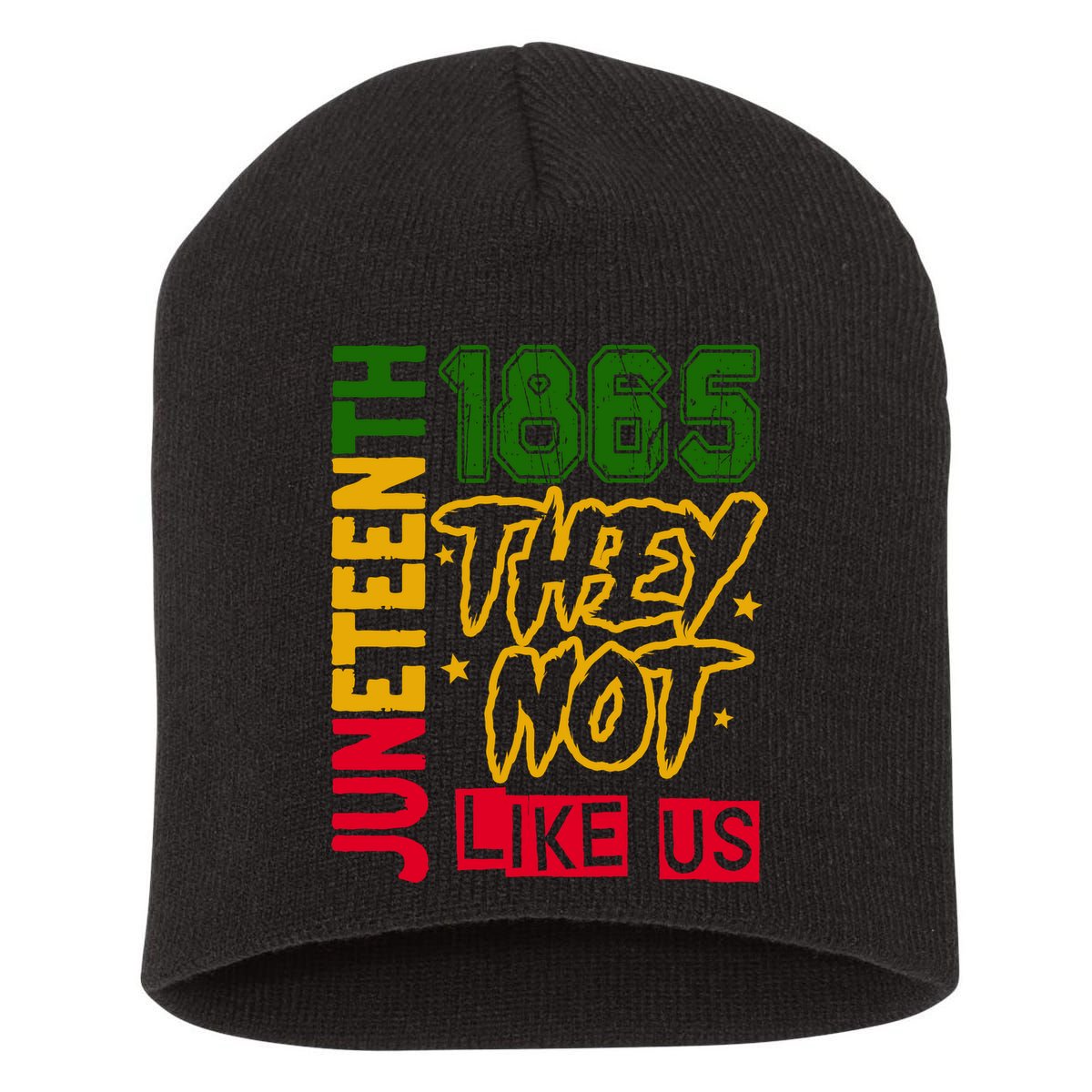 Juneteenth 1865 Black History Month They Not Like Us Short Acrylic Beanie