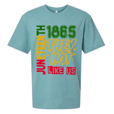 Juneteenth 1865 Black History Month They Not Like Us Sueded Cloud Jersey T-Shirt