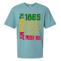 Juneteenth 1865 Black History Month They Not Like Us Sueded Cloud Jersey T-Shirt