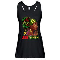 Juneteenth 1865 Black Woman Butterfly African Melanin Queen Ladies Essential Flowy Tank