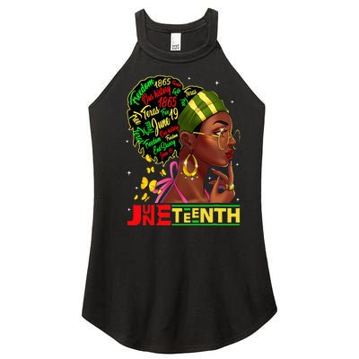 Juneteenth 1865 Black Woman Butterfly African Melanin Queen Women’s Perfect Tri Rocker Tank