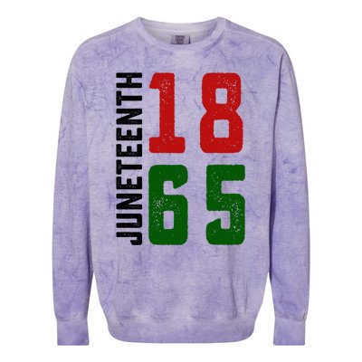 Juneteenth 1865 Black Freedom African American Independence Gift Colorblast Crewneck Sweatshirt