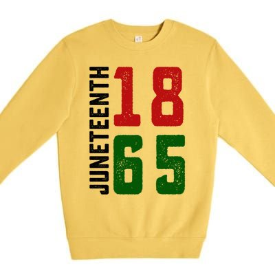 Juneteenth 1865 Black Freedom African American Independence Gift Premium Crewneck Sweatshirt