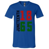 Juneteenth 1865 Black Freedom African American Independence Gift V-Neck T-Shirt