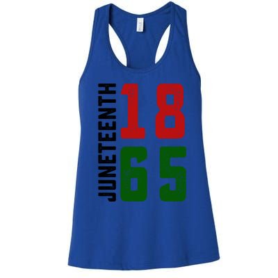 Juneteenth 1865 Black Freedom African American Independence Gift Women's Racerback Tank