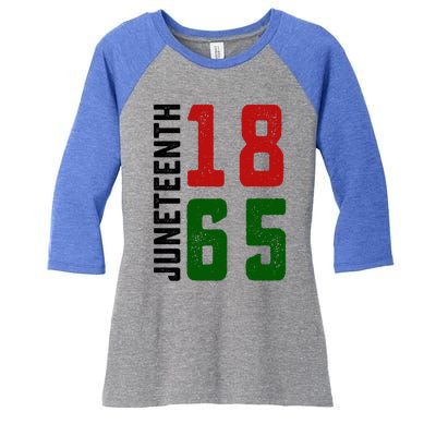 Juneteenth 1865 Black Freedom African American Independence Gift Women's Tri-Blend 3/4-Sleeve Raglan Shirt