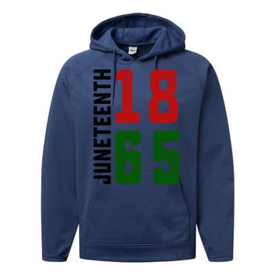 Juneteenth 1865 Black Freedom African American Independence Gift Performance Fleece Hoodie