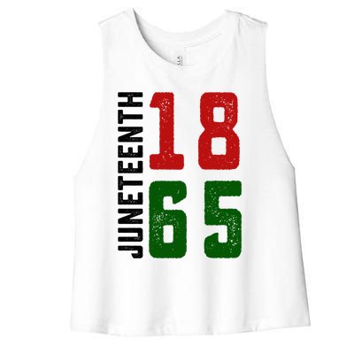 Juneteenth 1865 Black Freedom African American Independence Gift Women's Racerback Cropped Tank