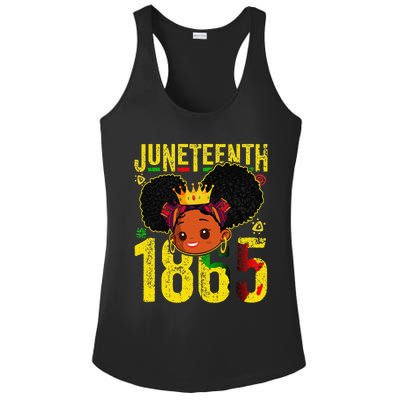 Juneteenth 1865 Brown Skin Princess African Ladies PosiCharge Competitor Racerback Tank