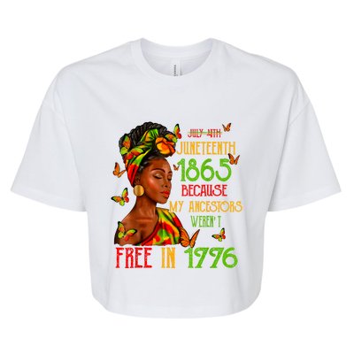 Juneteenth 1865 Black History African American Freedom Bella+Canvas Jersey Crop Tee