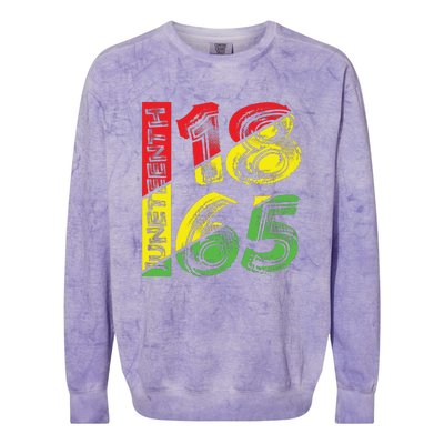 Juneteenth 1865 Black History Colorblast Crewneck Sweatshirt