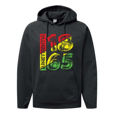 Juneteenth 1865 Black History Performance Fleece Hoodie