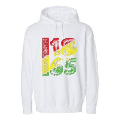 Juneteenth 1865 Black History Garment-Dyed Fleece Hoodie