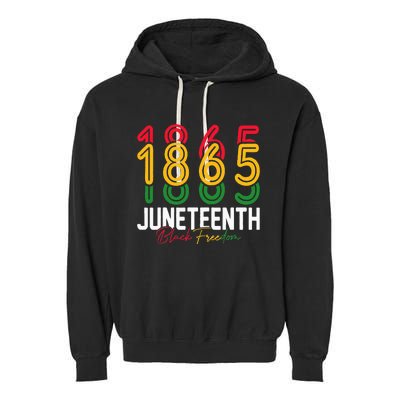 Juneteenth 1865 Black Freedom History Month African American Garment-Dyed Fleece Hoodie