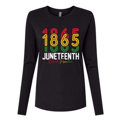 Juneteenth 1865 Black Freedom History Month African American Womens Cotton Relaxed Long Sleeve T-Shirt