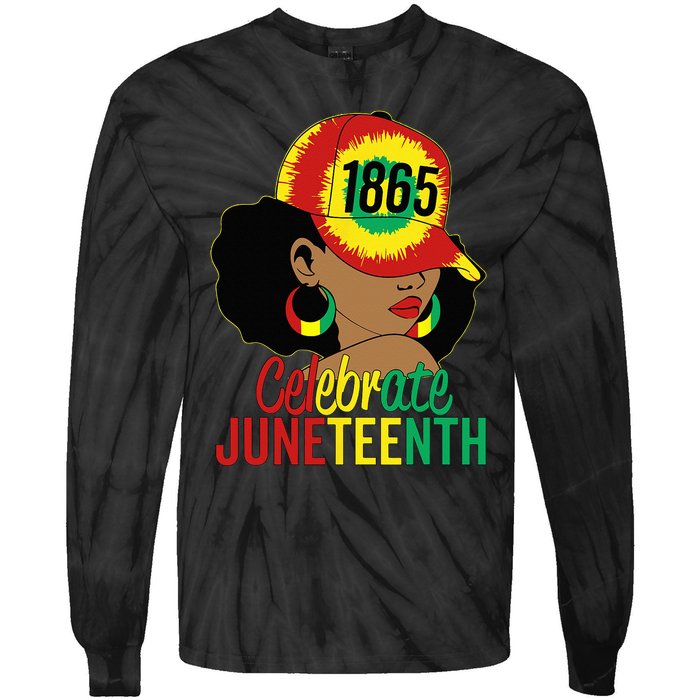 Juneteenth 1865 Celebrate Freedom Day African American Tie-Dye Long Sleeve Shirt