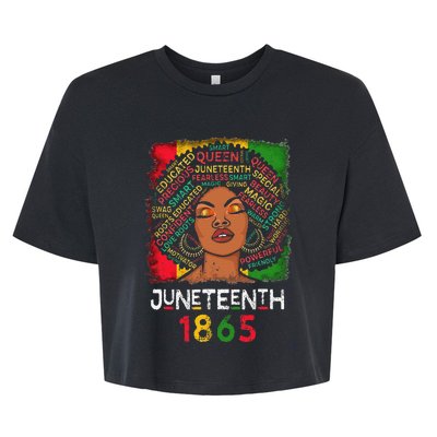 Juneteenth 1865 Celebrate African American Freedom Day Bella+Canvas Jersey Crop Tee