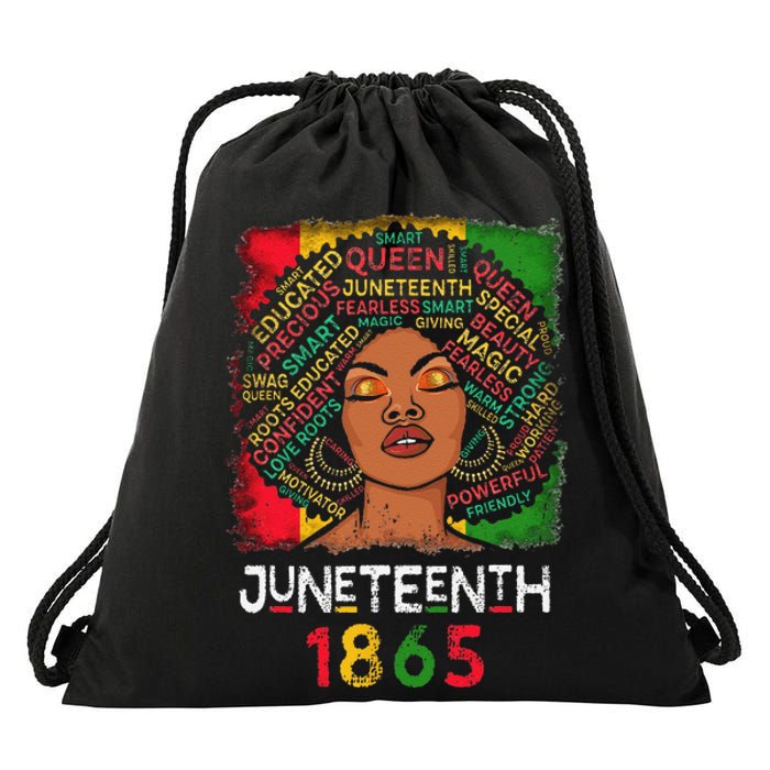 Juneteenth 1865 Celebrate African American Freedom Day Drawstring Bag