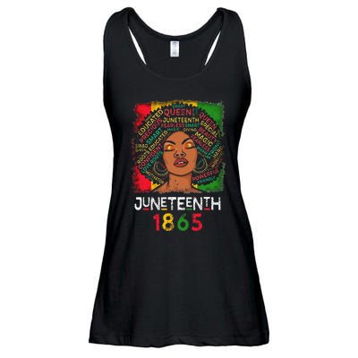 Juneteenth 1865 Celebrate African American Freedom Day Ladies Essential Flowy Tank