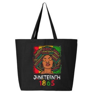 Juneteenth 1865 Celebrate African American Freedom Day 25L Jumbo Tote