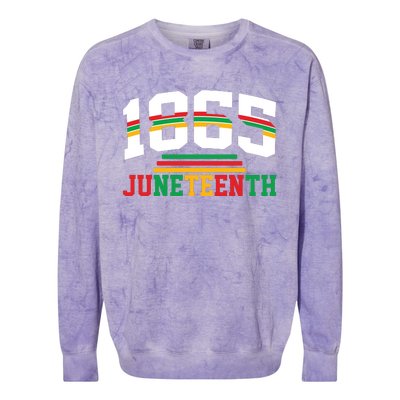 Juneteenth 1865 Celebration Graphic Colorblast Crewneck Sweatshirt