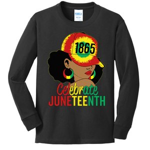 Juneteenth 1865 Celebrate Freedom Day African American Kids Long Sleeve Shirt