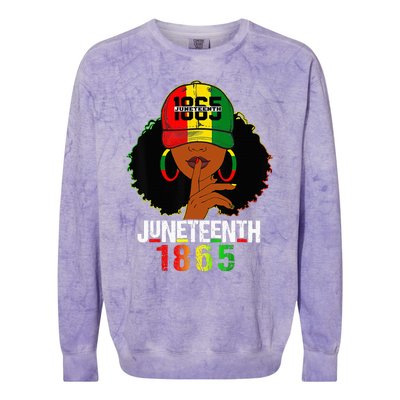 Juneteenth 1865 Celebrate Freedom Celebrating Black Women Colorblast Crewneck Sweatshirt