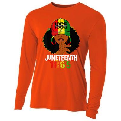 Juneteenth 1865 Celebrate Freedom Celebrating Black Women Cooling Performance Long Sleeve Crew