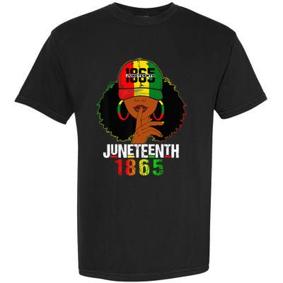 Juneteenth 1865 Celebrate Freedom Celebrating Black Women Garment-Dyed Heavyweight T-Shirt