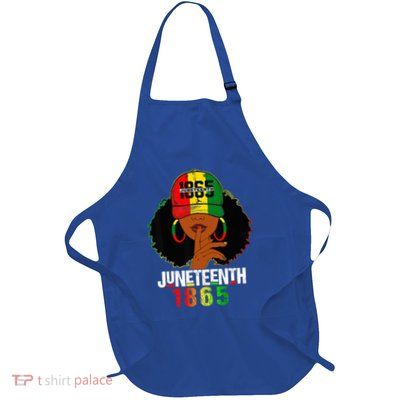 Juneteenth 1865 Celebrate Freedom Celebrating Black Women Full-Length Apron With Pockets