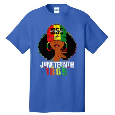 Juneteenth 1865 Celebrate Freedom Celebrating Black Women Tall T-Shirt