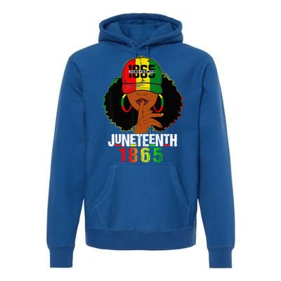 Juneteenth 1865 Celebrate Freedom Celebrating Black Women Premium Hoodie