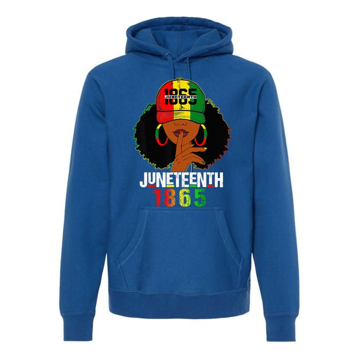 Juneteenth 1865 Celebrate Freedom Celebrating Black Women Premium Hoodie