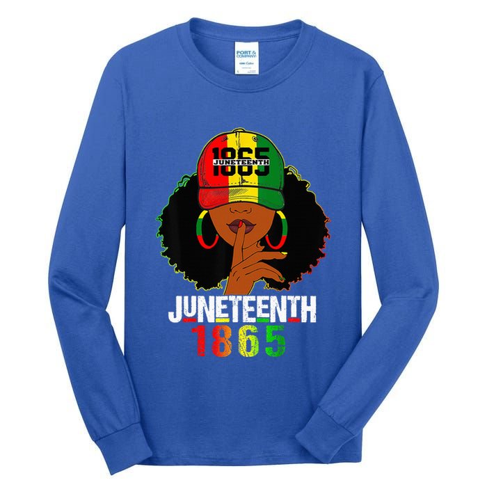 Juneteenth 1865 Celebrate Freedom Celebrating Black Women Tall Long Sleeve T-Shirt